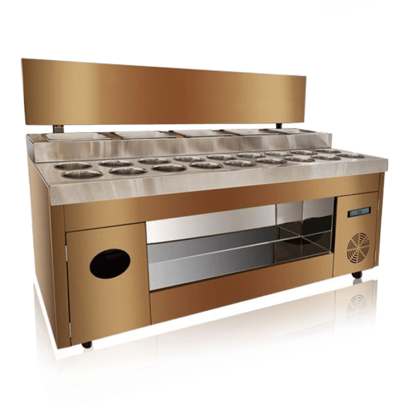 Maliit na condiment na pinalamig na kaso ng pagpapakita