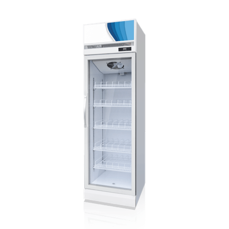Air-cooled refrigeration upper unit display freezer